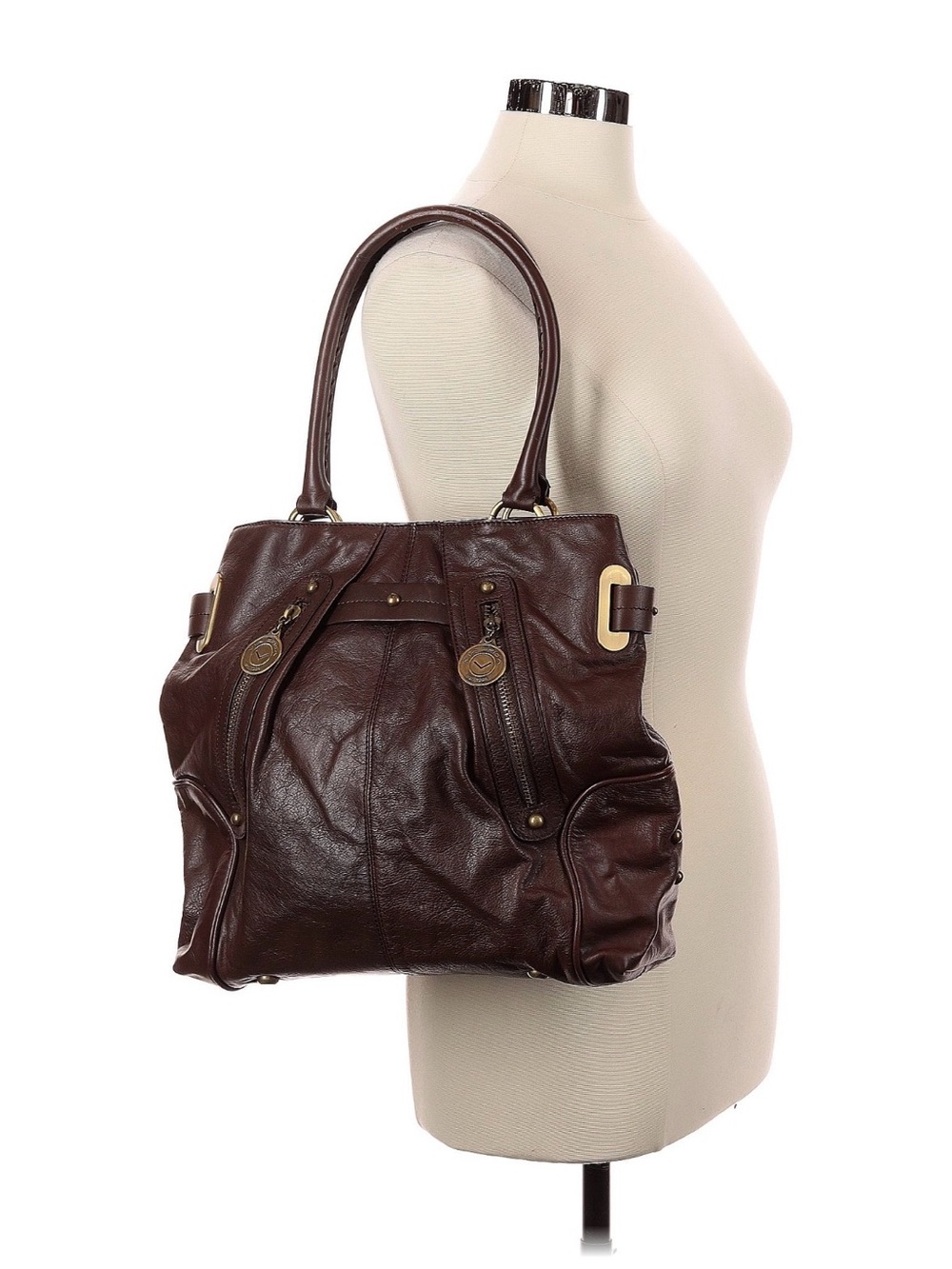 Via Spiga Brown Leather Shoulder Bag